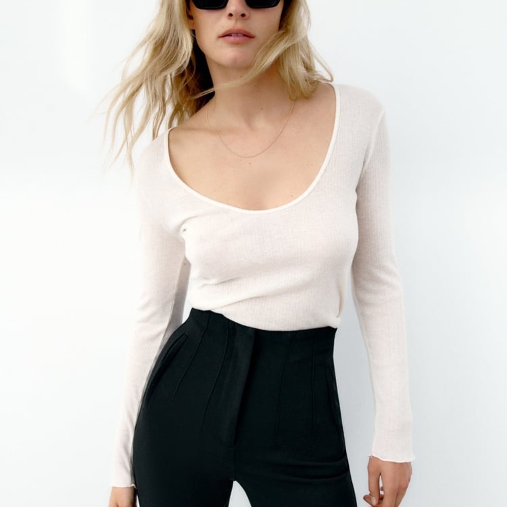 Zara Black High Waisted Slacks NWT